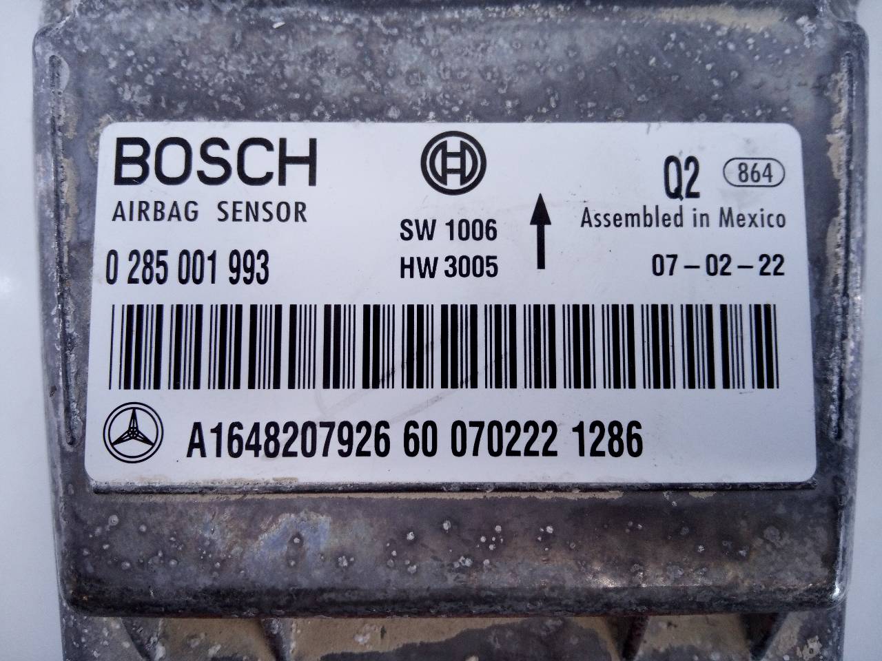 MERCEDES-BENZ M-Class W164 (2005-2011) Unitate de control SRS A1648207926,E3-A1-4-3 20142032