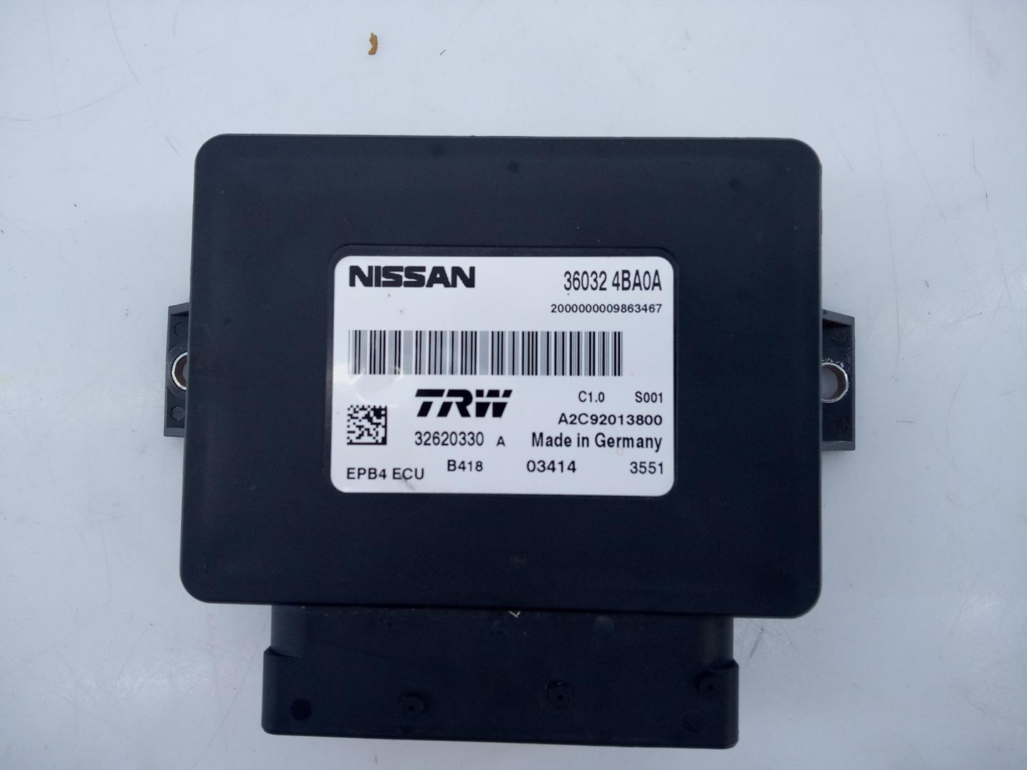 NISSAN Qashqai 2 generation (2013-2023) Immobiliser control unit 360324BA0A, 32620330A, E3-B4-22-4 20604375