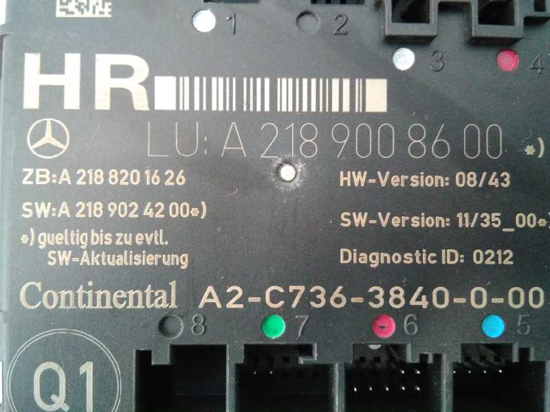 MERCEDES-BENZ E-Class W212/S212/C207/A207 (2009-2016) Alte unități de control A2189008600, E3-A1-8-4 18569041