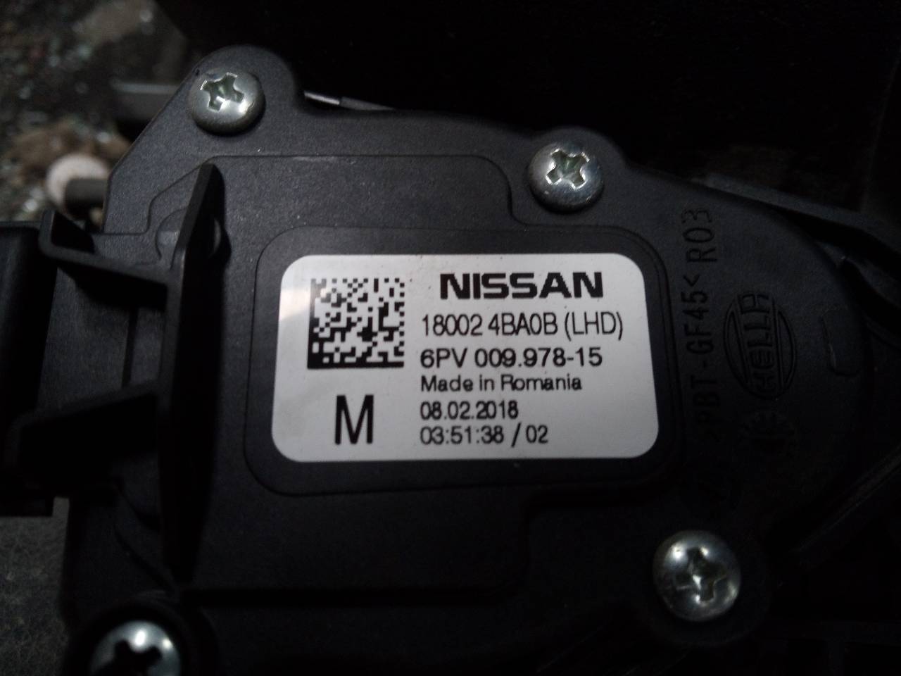 NISSAN Qashqai 2 generation (2013-2023) Throttle Pedal 180024BA0B, 6PV00987815 21622651