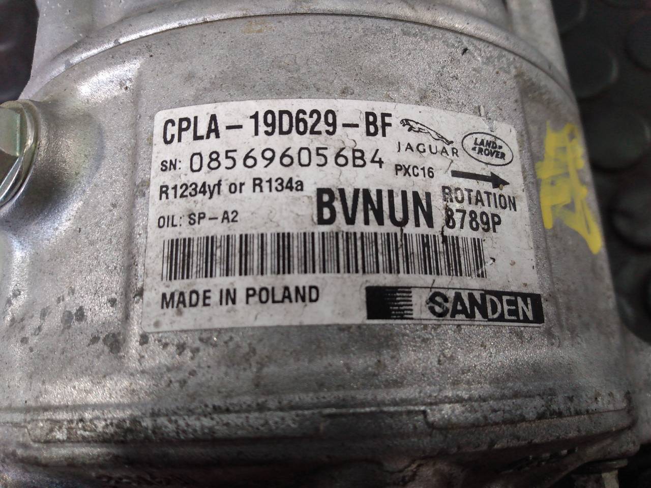 LAND ROVER Range Rover Evoque L538 (1 gen) (2011-2020) Air Condition Pump CPLA19D629BF,P3-A3-4-2 18740167