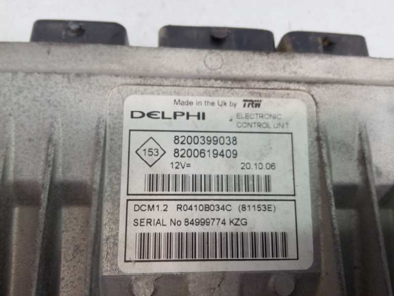 CHEVROLET Clio 3 generation (2005-2012) Engine Control Unit ECU 8200399038,8200619409,E2-A1-38-8 18555152