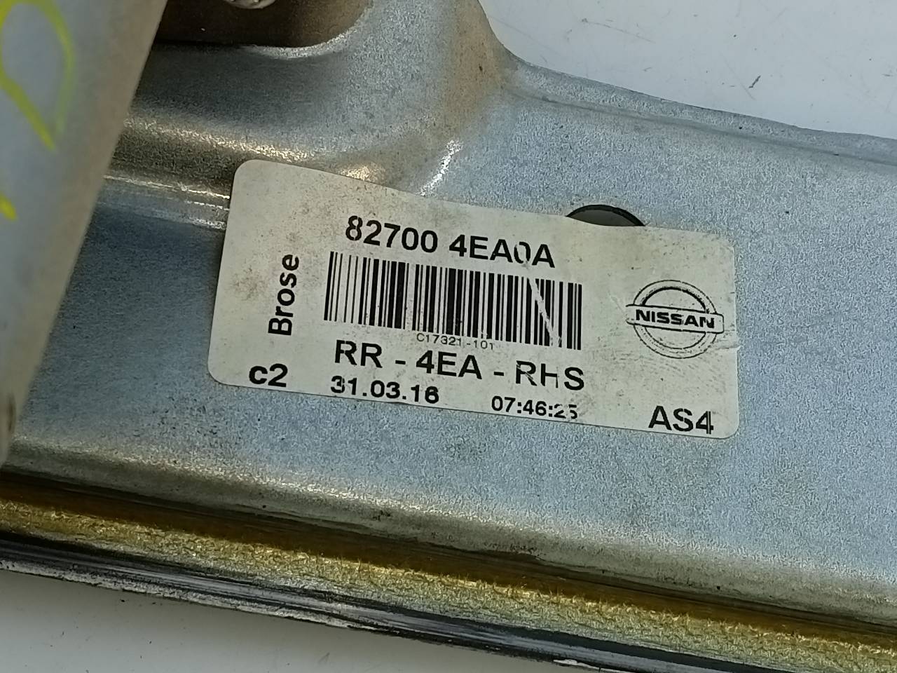 NISSAN Qashqai 2 generation (2013-2023) Bakre høyre dør vindusregulator 827004EA0A,E2-A4-55-2 21799952