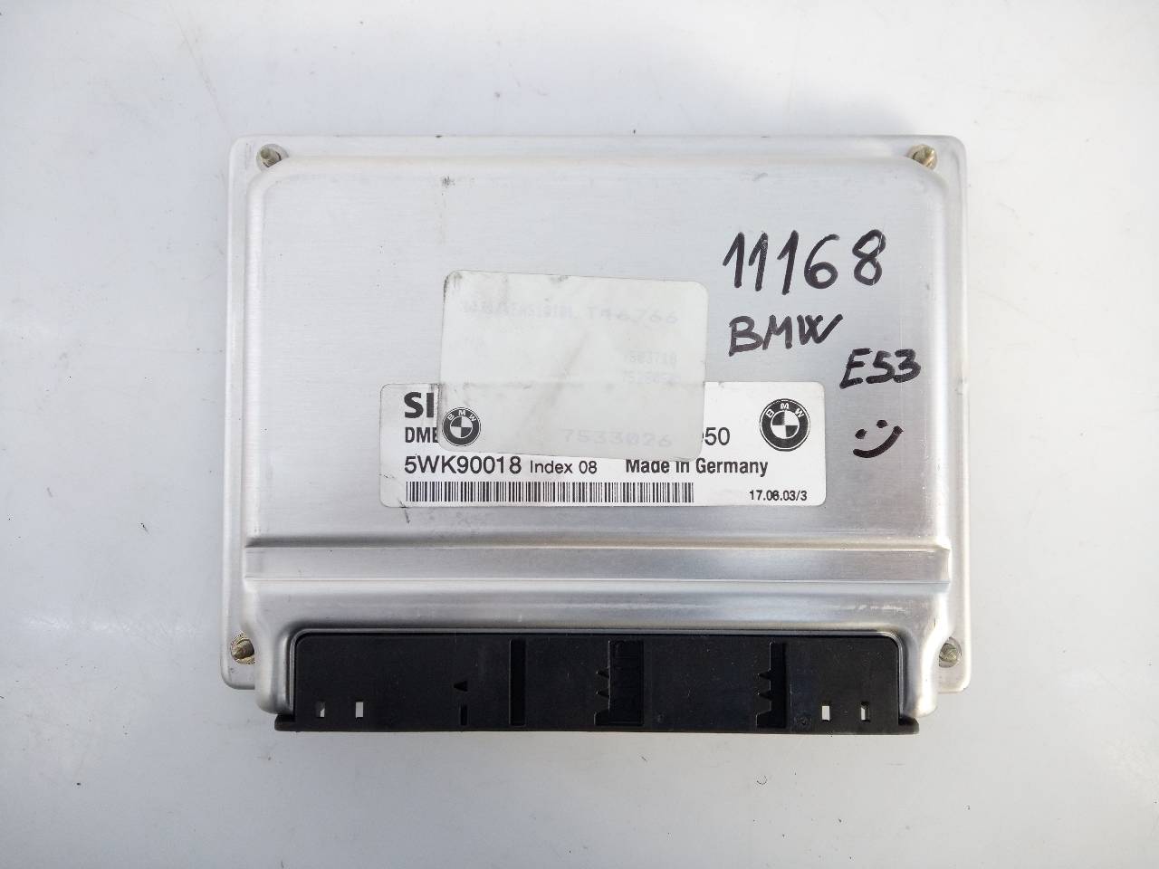 BMW X5 E53 (1999-2006) Moottorin ohjausyksikkö ECU 7533026,5WK90018,E3-A2-35-2 23293816