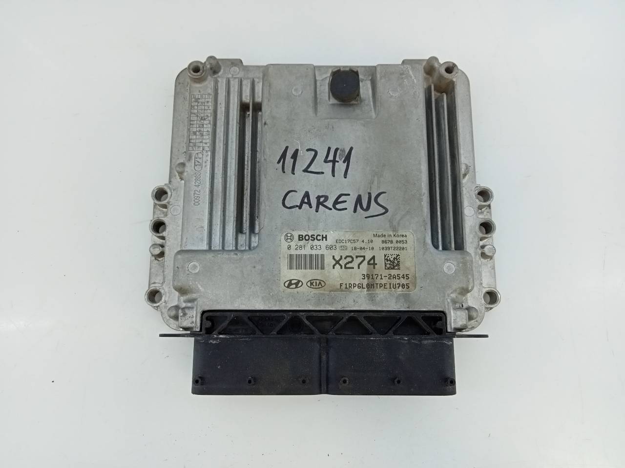 KIA Carens 3 generation (RP) (2013-2019) Блок управления двигателем 391712A545, 0281033603, E3-A3-23-1 20966263
