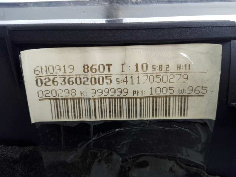 NISSAN Polo 3 generation (1994-2002) Speedometer 6N0919860T, 0263602005, E2-A1-39-5 18441360