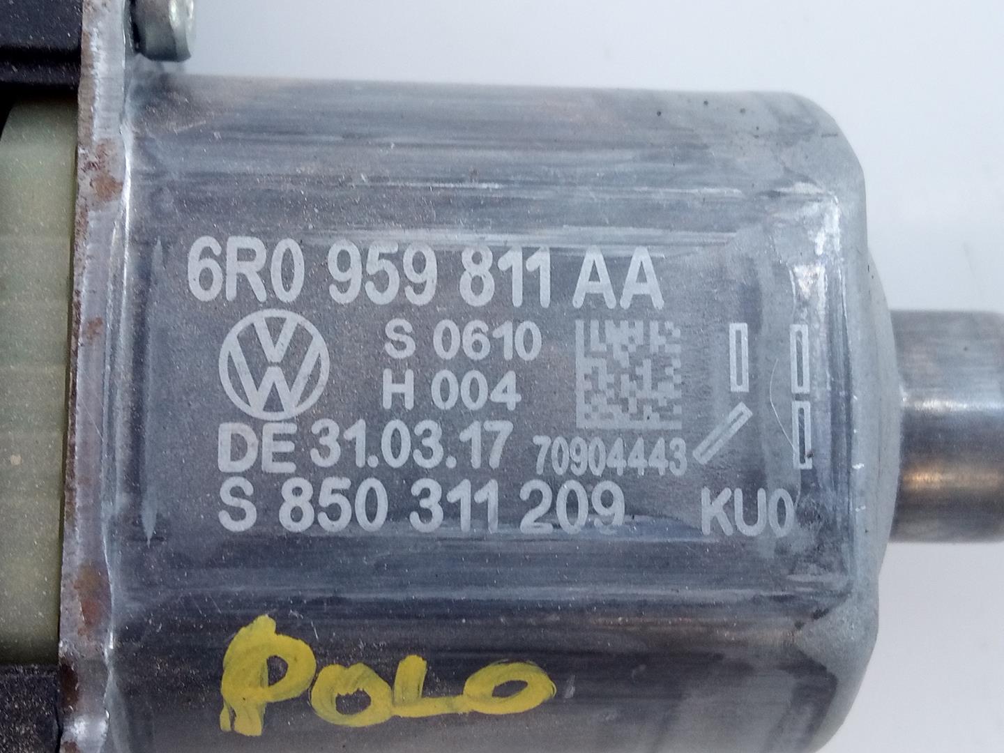 VOLKSWAGEN Polo 5 generation (2009-2017) Rear left door window lifter 6R0959811AA, E850201007, E1-B6-55-1 21612063
