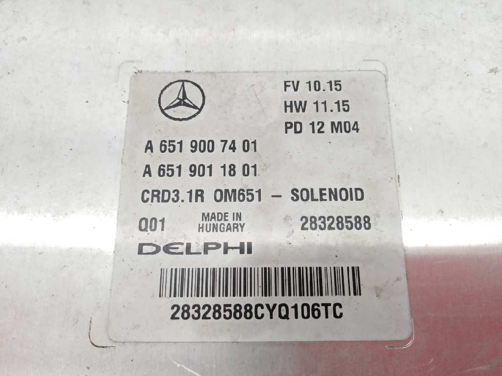 MERCEDES-BENZ E-Class W212/S212/C207/A207 (2009-2016) Μονάδα ελέγχου κινητήρα ECU A6519007401,A6519011801,E3-A1-1-3 18467395