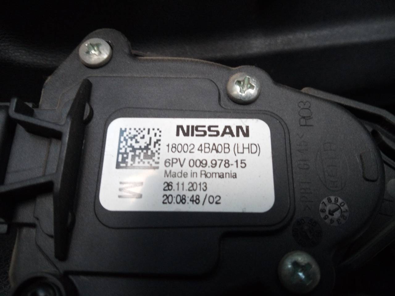 NISSAN Qashqai 2 generation (2013-2023) Akseleratoriaus (gazo) pedalas 180024BA0B, 6PV0097815 23299369