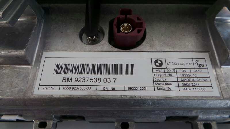 BMW 1 Series F20/F21 (2011-2020) Lecteur de musique sans GPS 65129272364,9237538037,E1-A3-3-1 18385754