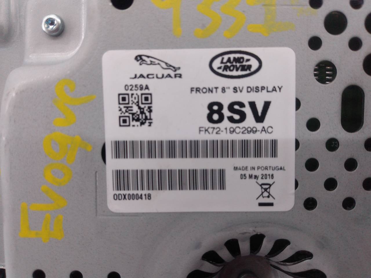 LAND ROVER Range Rover Evoque L538 (1 gen) (2011-2020) Musiikkisoitin GPS:llä FK7219C299AC,E1-A5-28-1 18744792