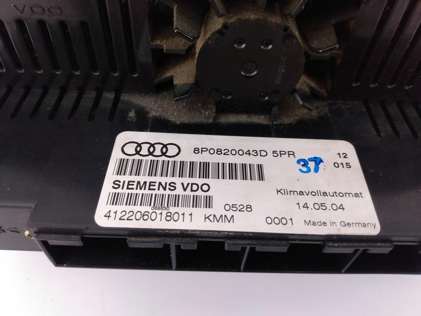 AUDI A2 8Z (1999-2005) Climate  Control Unit 8P0820043D5PR,412206018011,E2-A3-13-1 21820893