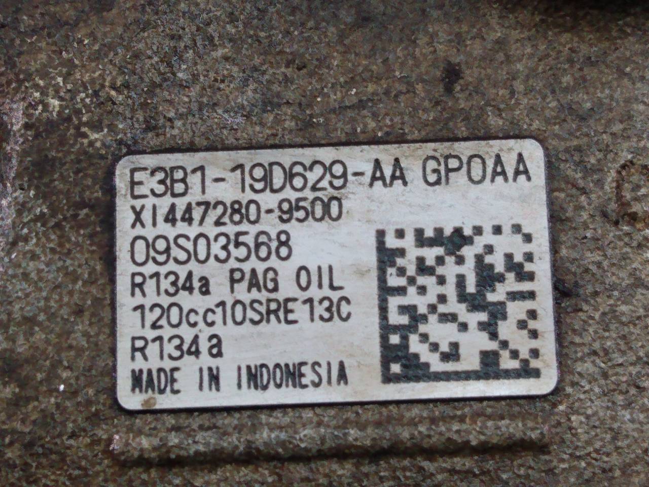 FORD Transit Connect 1 generation (2002-2024) Luftkonditioneringspump E3B119D629AA, X14472809500, P3-A3-19-3 24080898