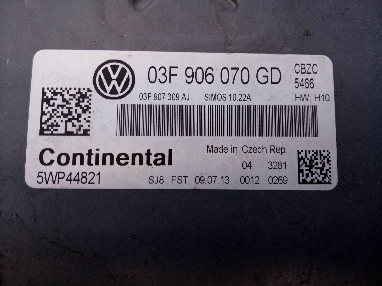 VOLKSWAGEN Polo 5 generation (2009-2017) Motora vadības bloks 03F906070GD, 5WP44821, E2-A1-4-4 18714629