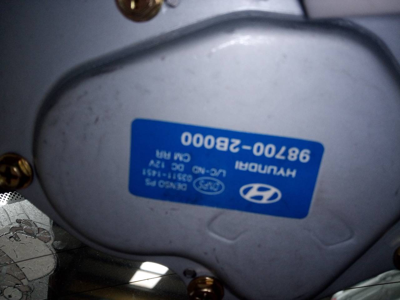 HYUNDAI Santa Fe CM (2006-2013) Galinio dangčio (bagažinės) valytuvo varikliukas 987002B000 24305941