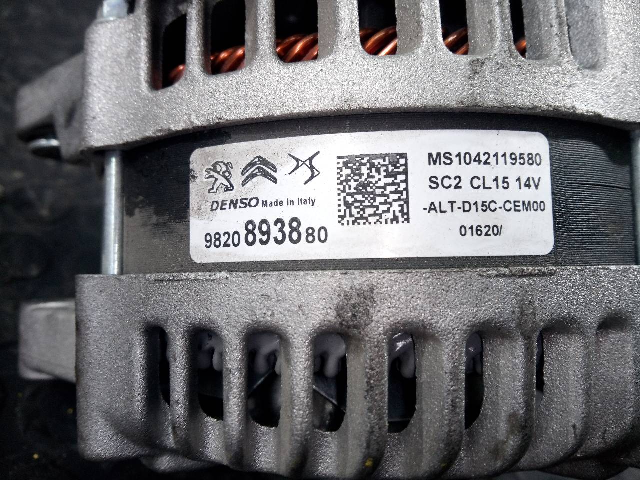 OPEL Crossland X 1 generation (2017-2023) Alternator 9820893880, P3-A4-3-4 18612214