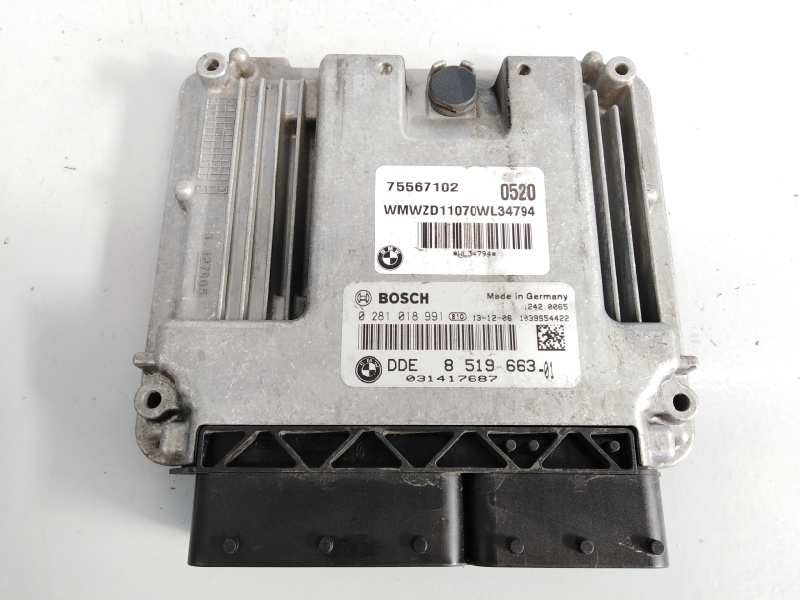 MINI Cooper R56 (2006-2015) Engine Control Unit ECU DDE851966301, 0281018991, E3-A2-49-2 18424701