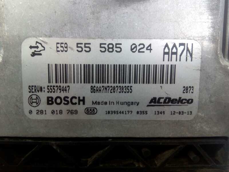 OPEL Insignia A (2008-2016) Engine Control Unit ECU 55585024,0281018769,E3-A5-17-1 18396325