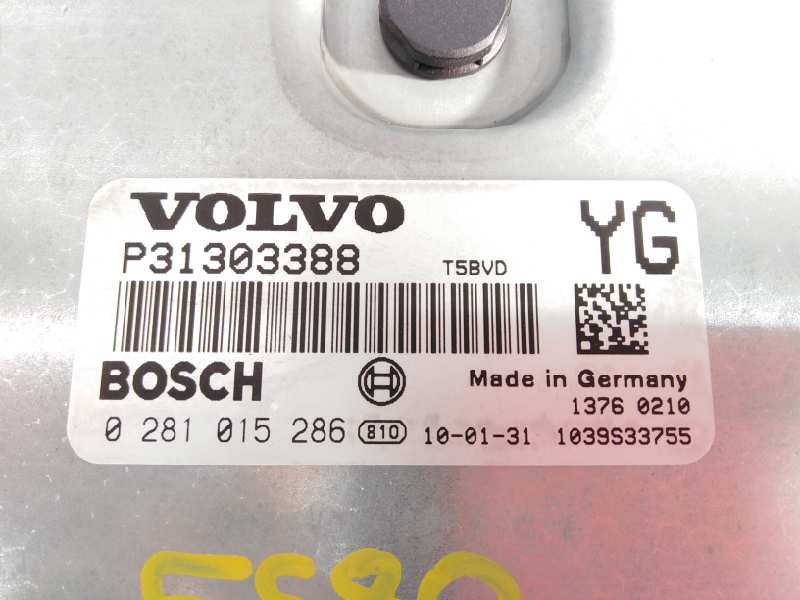 VOLVO S80 2 generation (2006-2020) Calculateur d'unité de commande du moteur P31033388, 0281015286, E3-B5-43-2 18420791