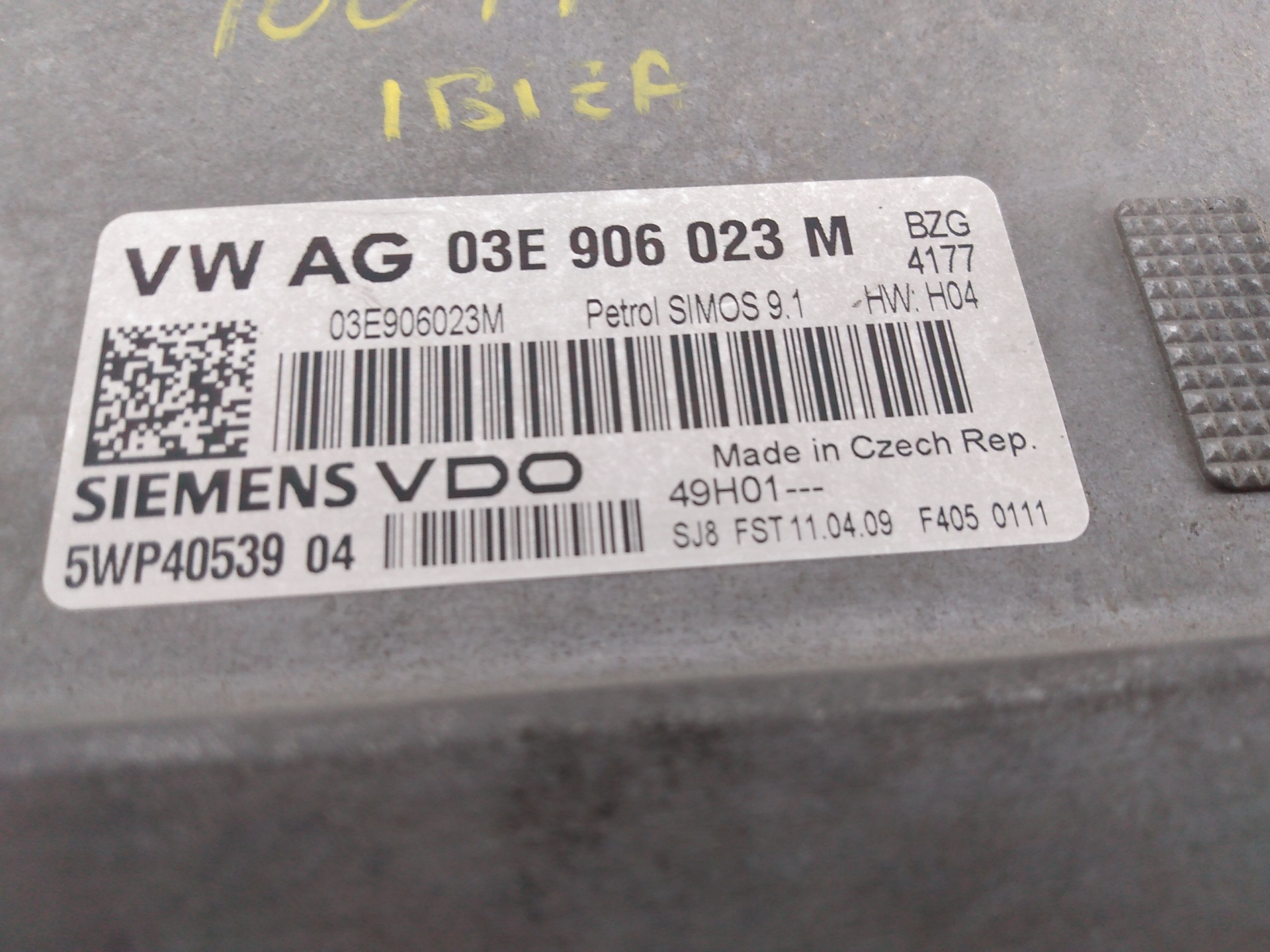 DODGE Ibiza 4 generation (2008-2017) Engine Control Unit ECU 03E906023M, E2-A1-20-8 20954726