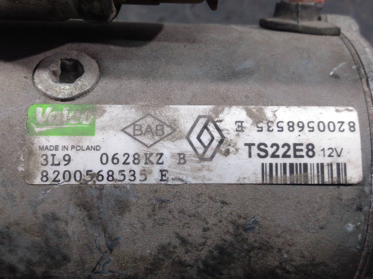 RENAULT Koleos 1 generation (2008-2016) Starter Motor 8200568535E, TS22E8, P3-B7-2-3 18770930