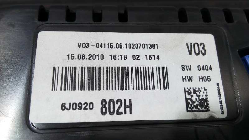 SEAT Cordoba 2 generation (1999-2009) Спидометр 6J0920802H,E2-A1-26-1 18351642