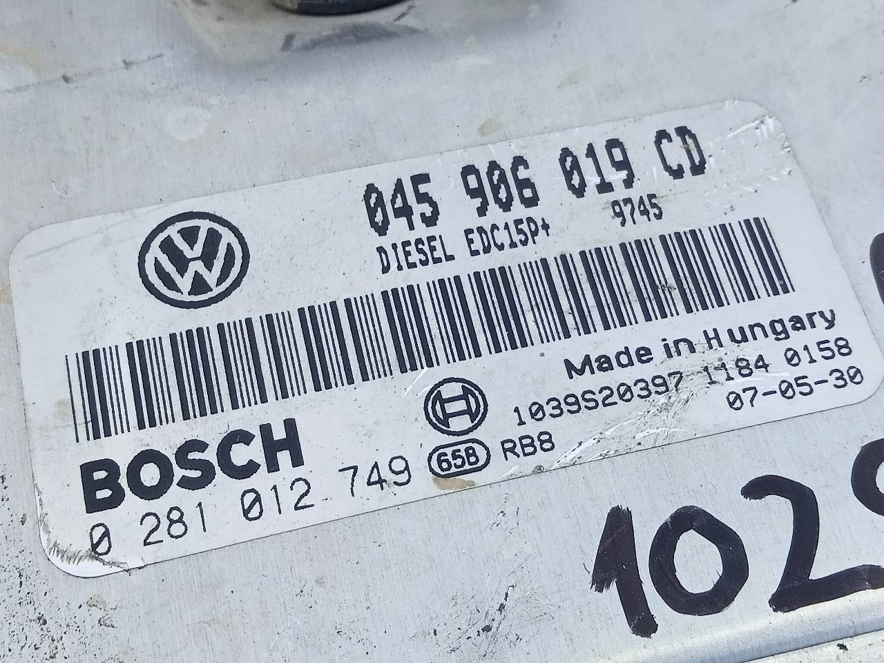 SKODA Fabia 6Y (1999-2007) Motorkontrolenhed ECU 045906019CD,0281012749,E2-A1-14-7 20959870