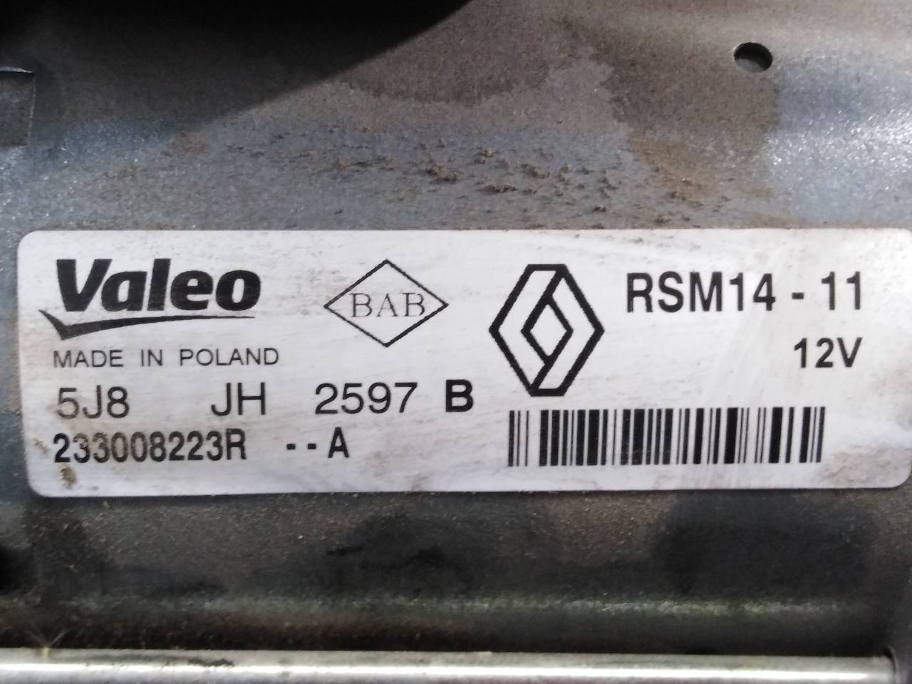 RENAULT Clio 4 generation (2012-2020) Μίζα 233008223R,RSM1411,P3-B8-5-2 18699637