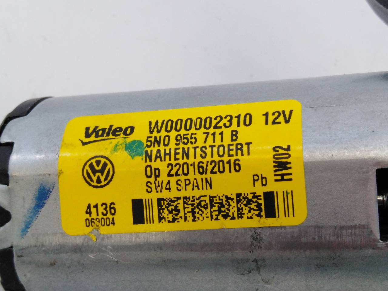 VOLKSWAGEN Tiguan 1 generation (2007-2017) Tailgate  Window Wiper Motor 5N0955711B, W000002310, E1-B6-28-1 18634059