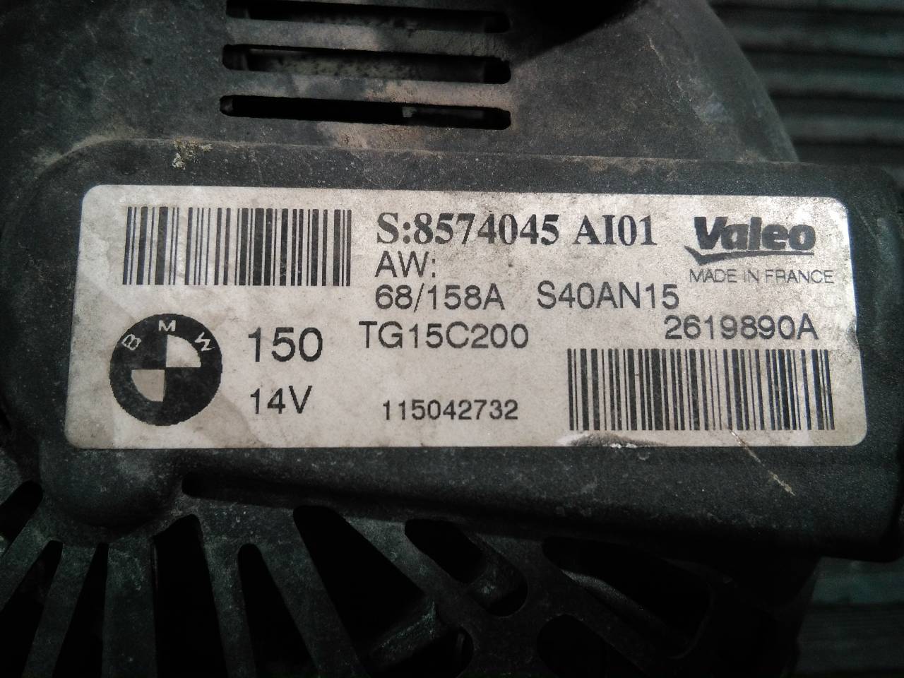 TOYOTA RAV4 4 generation (XA40) (2012-2018) Alternator 8574045, P3-B5-19-3 18593082