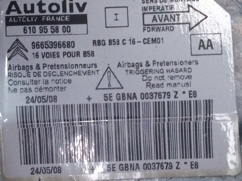 CITROËN C4 Picasso 1 generation (2006-2013) SRS Control Unit 9665396680 18666769