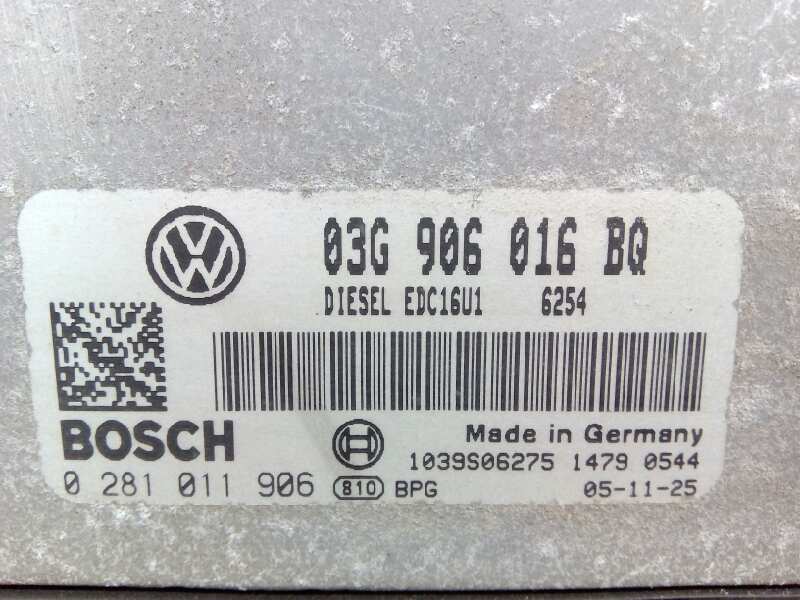 DODGE Touran 1 generation (2003-2015) Engine Control Unit ECU 03G906016BQ,0281011906,E2-A1-13-3 18370641