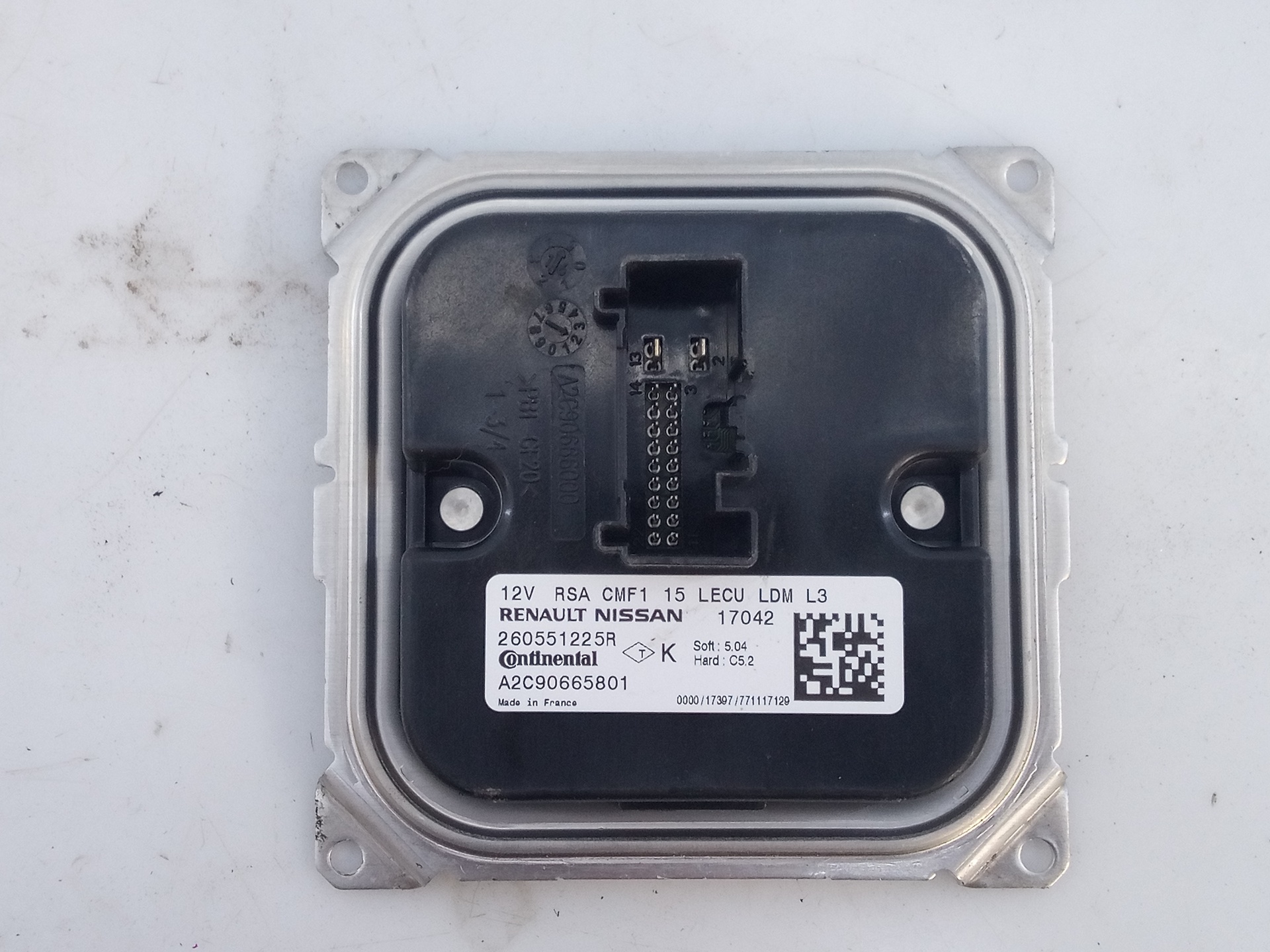 RENAULT Clio 3 generation (2005-2012) Xenon Light Control Unit 260551225R, E2-A3-13-2 23297530