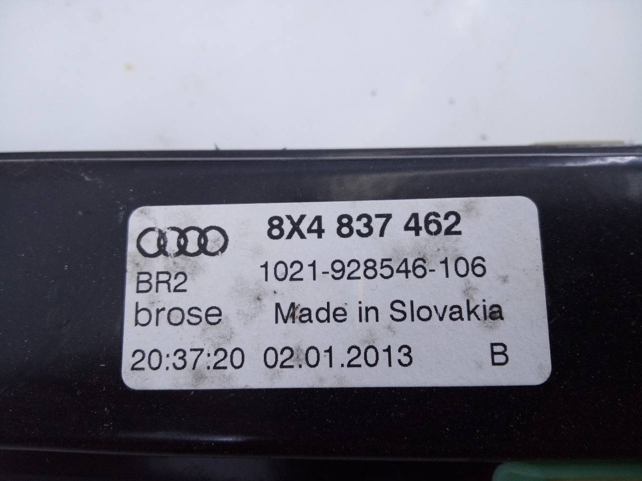 AUDI A7 C7/4G (2010-2020) Forreste højre dør vinduesregulator 8X4837462, E1-B6-56-2 21801184