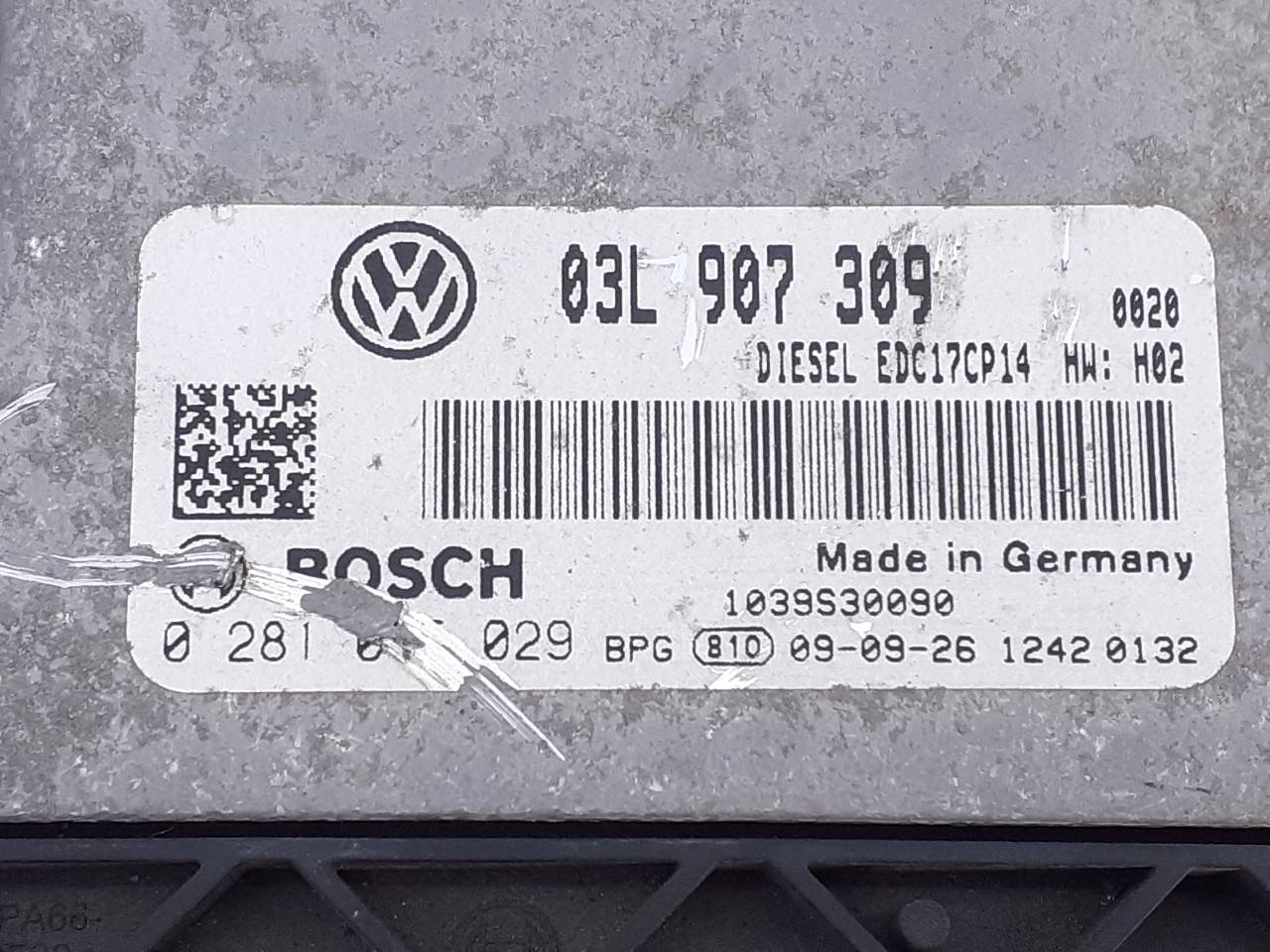 VOLKSWAGEN Golf 6 generation (2008-2015) Engine Control Unit ECU 03L907309,1039S30090,E2-A1-4-9 18756121