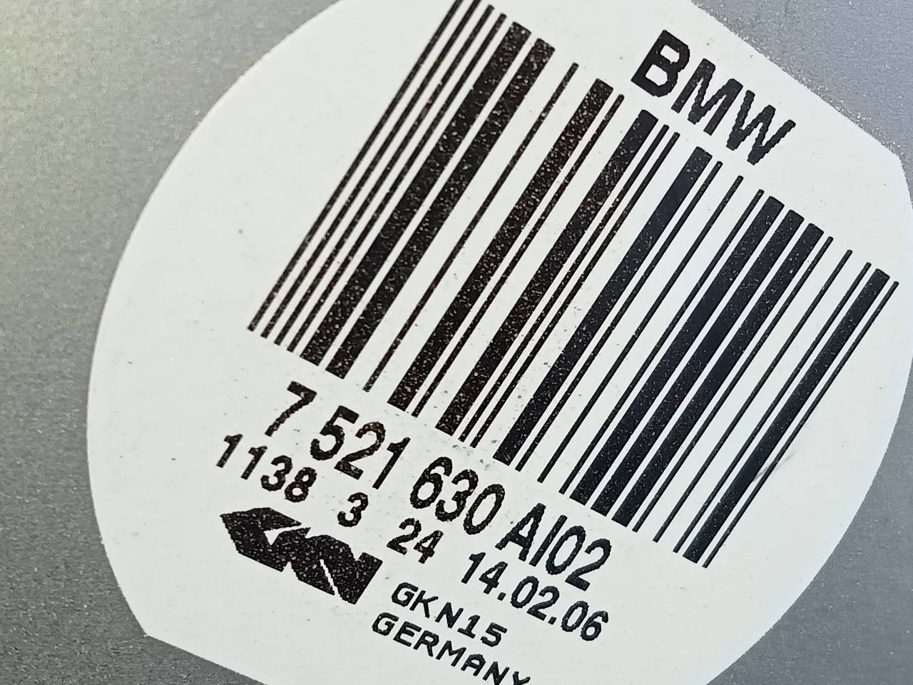 BMW 5 Series E60/E61 (2003-2010) Полуось задняя правая 7521630AI02, P1-A6-14 20960075