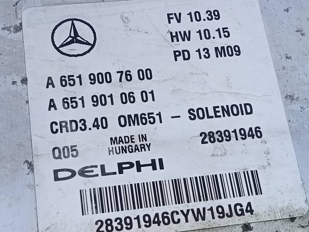 MERCEDES-BENZ A-Class W176 (2012-2018) Блок управления двигателем A6519007600,A6519010601,E3-A1-3-3 21822065