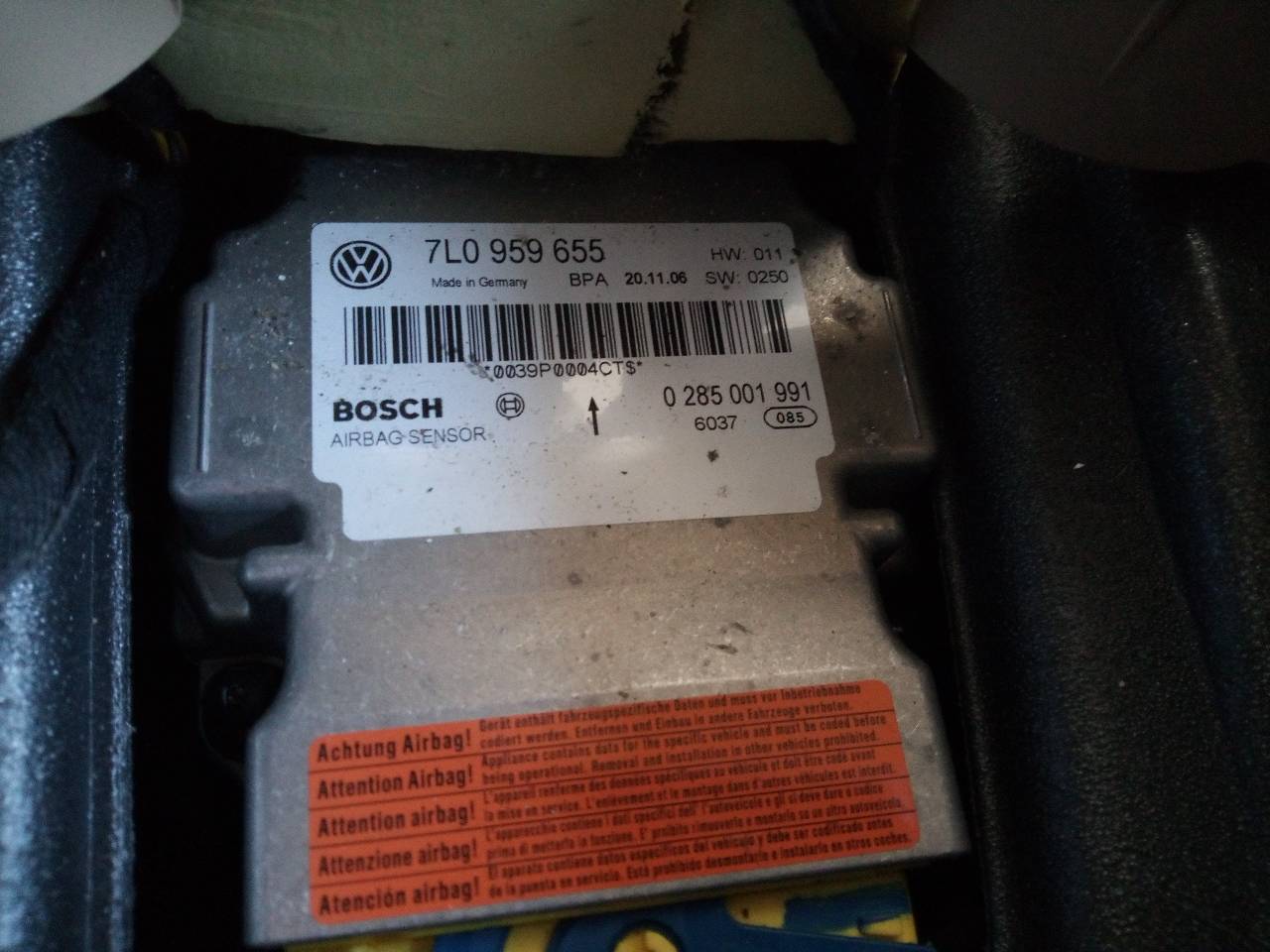 CHRYSLER Touareg 1 generation (2002-2010) Unitate de control SRS 7L0959655,0285001991 21825832