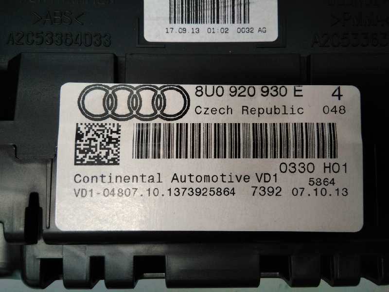 AUDI Q3 8U (2011-2020) Speedometer 8U0920930A, E2-A1-24-2 18470424