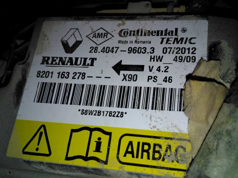 DACIA SRS Control Unit 8201163278 24292827