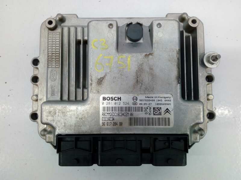 CITROËN C3 1 generation (2002-2010) Variklio kompiuteris 9661728480, 0281012524, E3-B2-36-4 18518851