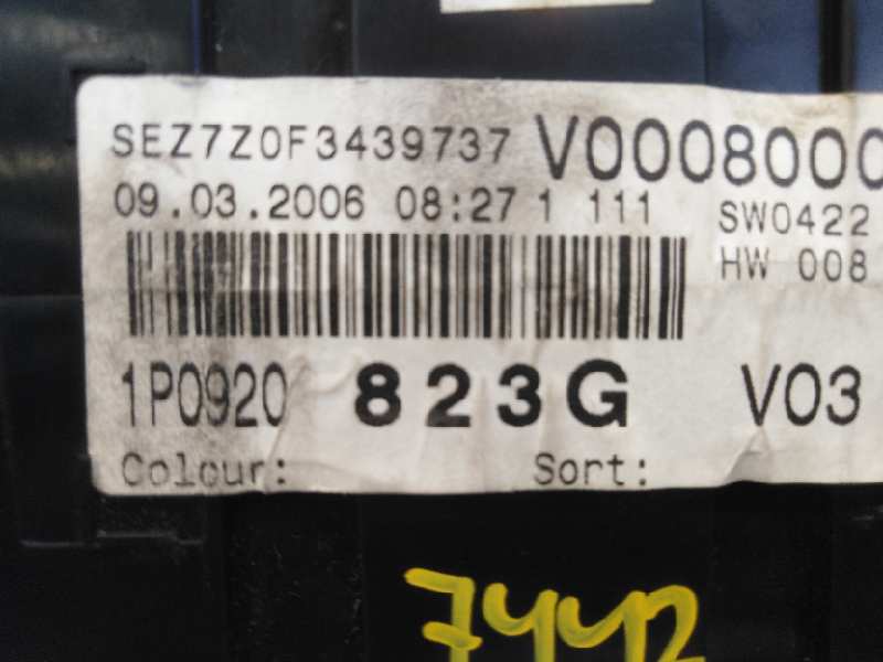 SEAT Leon 2 generation (2005-2012) Spidometras (Prietaisų skydelis) 1P0920823GX, E2-A1-24-2 18593869