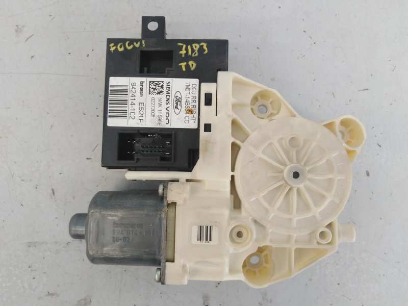 PEUGEOT Focus 2 generation (2004-2011) Rear Right Door Window Control Motor 7M5T14B534CC,942414102,E2-B3-14-2 18578316