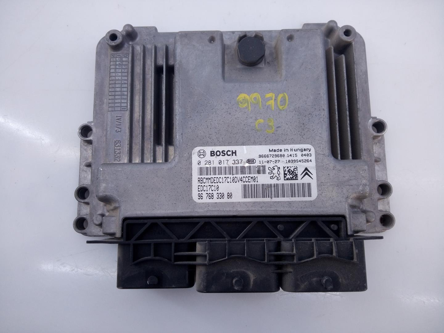 CITROËN C1 1 generation (2005-2016) Μονάδα ελέγχου κινητήρα ECU 9676833080,E3-B2-13-4 21798871