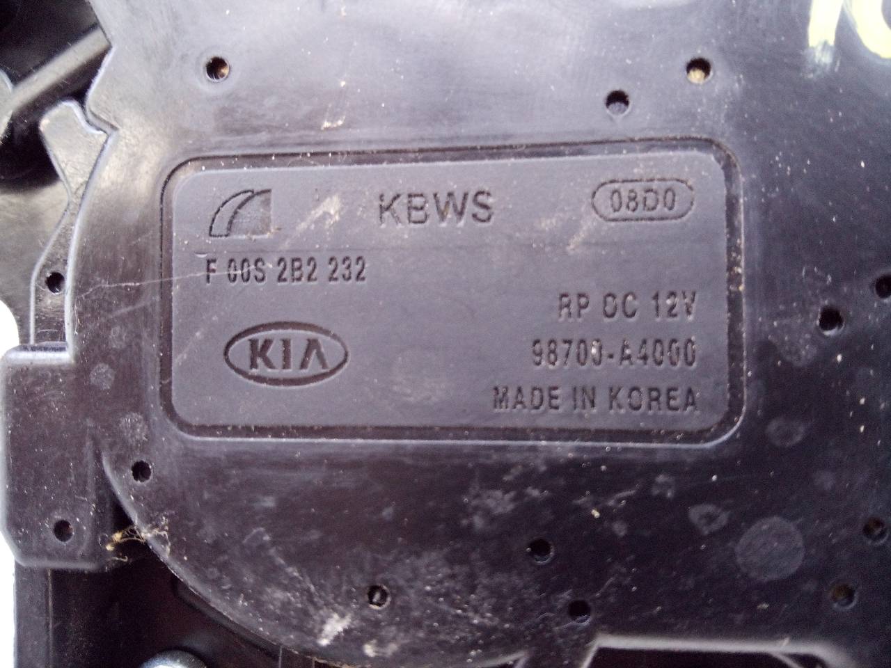 KIA Carens 3 generation (RP) (2013-2019) Galinio dangčio (bagažinės) valytuvo varikliukas 98700A4000, F00S2B2232, E2-B5-34-2 18724187