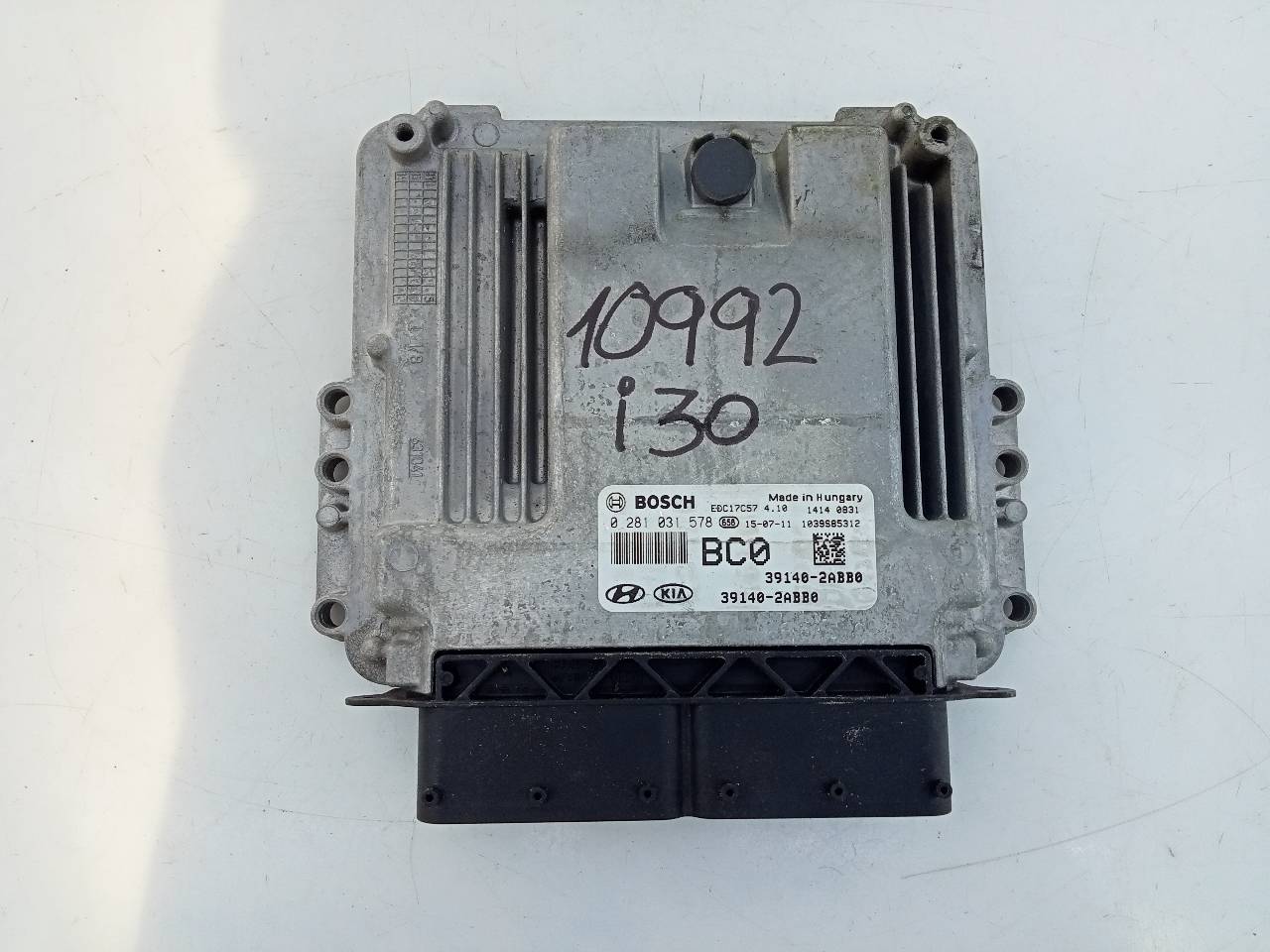 HYUNDAI i30 GD (2 generation) (2012-2017) Engine Control Unit ECU 391402ABB0, 0281031578, E3-A3-44-1 21801445