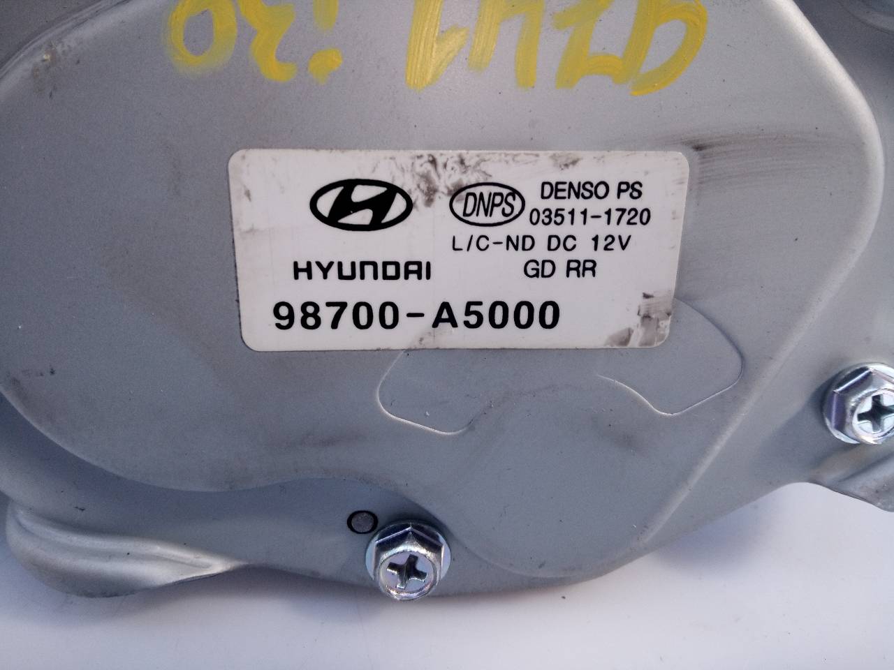 HYUNDAI i30 GD (2 generation) (2012-2017) Tailgate  Window Wiper Motor 98700A5000, E2-B5-3-2 18767888
