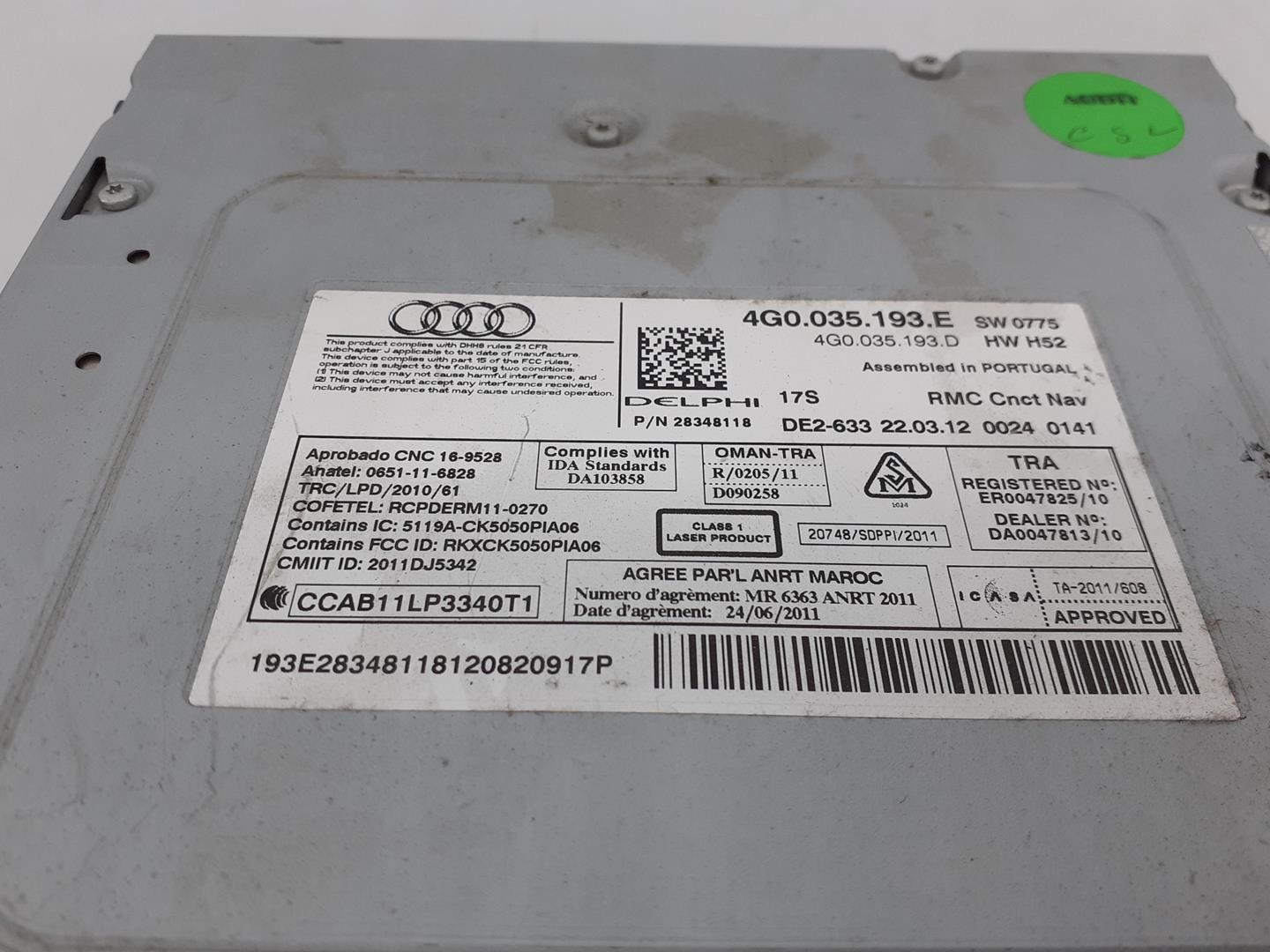 AUDI A6 C7/4G (2010-2020) Музичний плеєр з GPS 4G0035193D,4G1919601J,E2-A1-28-2 24041368