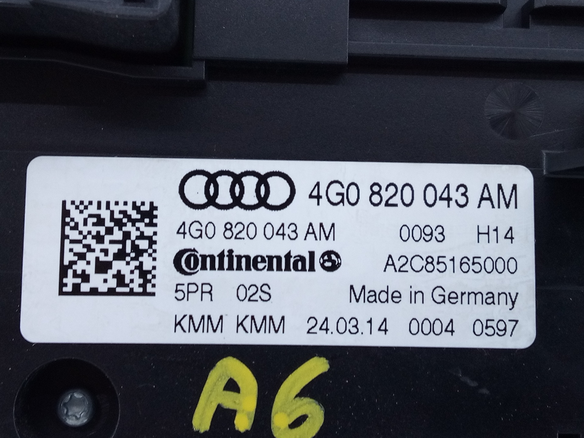 AUDI A6 C7/4G (2010-2020) Climate  Control Unit 4G0820043AM,E2-A3-13-1 24092701