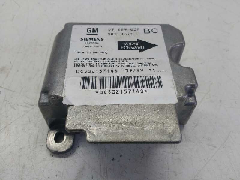 OPEL Astra H (2004-2014) SRS Control Unit 09229037 26471190